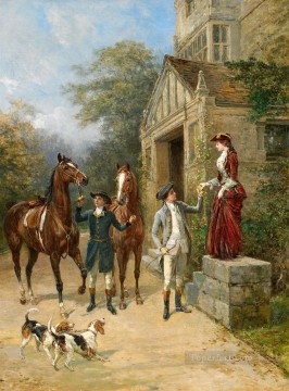  Heywood Oil Painting - The New Mount Heywood Hardy horse riding